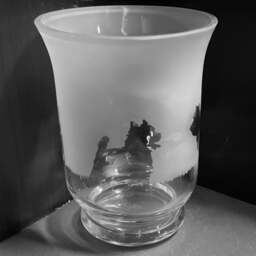 Cairn Terrier Frieze Clear Glass Vase - 14.5cm, Boxed - thumbnail 3