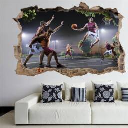Basketball Players Wall Sticker Mural Decal Print Art Kids Bedroom Decor Sports Gd5 - thumbnail 2