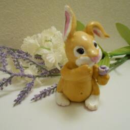 Ooak Art Handmade Pure Sculpt Easter Bunny - thumbnail 2