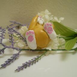 Ooak Art Handmade Pure Sculpt Easter Bunny - thumbnail 4