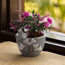 Handmade Terracotta Cow Planter Pot, Forest Fables Collection - thumbnail 4