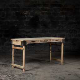 Handmade Reclaimed Wood Desk With Drawer - Rustic Console Table