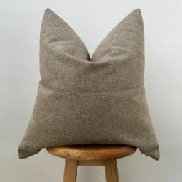 Beige Linen Pillow Cover Neutral Scandi Throw Cushion, Euro Sham - Lumbar - Duties Paid Usa - thumbnail 2