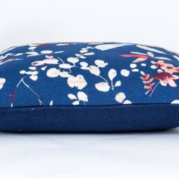 Vern Yip Floral Pillow Cover, Navy Blue Red Linen - thumbnail 3