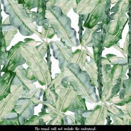 Aquarelle Banana Leaves Wallpaper, Tropical Wall Mural, Self Adhesive, Removable Exotic Decal, Jungle Wallpaper #118 - thumbnail 3
