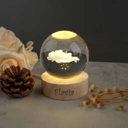 Custom Clouds Night Light With Name, Baby Bedroom Light, Cute Room Decor, Lamp, Nursery Newborn Gift - thumbnail 1