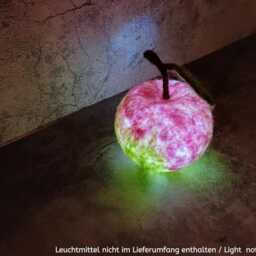Pink Felted Apple. Night Light For Children's Room - thumbnail 3