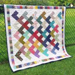 Bright Angles Quilt Pattern - Modern Geometric Scrappy Throw - PDF Download - thumbnail 2