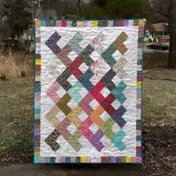Bright Angles Quilt Pattern - Modern Geometric Scrappy Throw - PDF Download - thumbnail 4