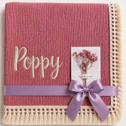Personalised Baby Girl Blanket, Floral Embroidered Newborn Shower Gift - thumbnail 3