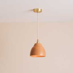 Small Terracotta Element Pendant Light in Ceramic & Brass/Nickel - thumbnail 2
