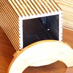 Bamboo Mantel Clock - New 30cm Handmade Mid Century Vintage Country Unique Wooden Desk Gift Off The Wall Clocks - thumbnail 4