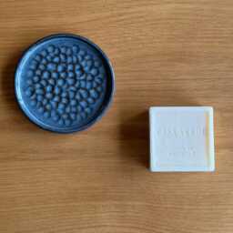 Handmade Blue Stoneware Soap Dish - Pottery Bathroom Accessory - 12cm Width - thumbnail 1