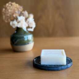 Handmade Blue Stoneware Soap Dish - Pottery Bathroom Accessory - 12cm Width - thumbnail 3
