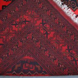 7x10 One Of A Kind Tribal Handmade High Pile Veg Dyes Wool Rug, Geometric Afghan Caucasian Floral Oriental Turkmen Red Bukhara Carpet - thumbnail 4