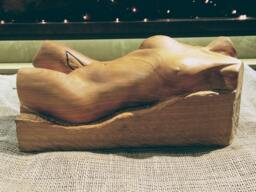 The Girl With The Knot Tattoo. A Wooden Sculpture - thumbnail 1