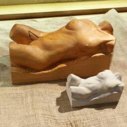 The Girl With The Knot Tattoo. A Wooden Sculpture - thumbnail 4