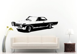 Classic Old School Antique American Muscle Sports Racing Fast Car Automobile Vehicle Wall Decal Vinyl Sticker Mural Room Decor L687 - thumbnail 1