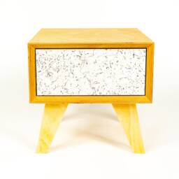 Ready To Ship I Mid Century Modern Scandinawian Style Nightstand Bedside Table Made Of Baltick Birch Plywood & Natural Spanish Cork - thumbnail 2