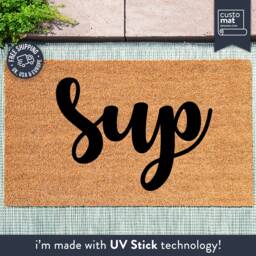 Sup - Personalized Welcome Mat Custom Coir Doormat A Welcoming Hello Simple Quote Housewarming Gift - thumbnail 1