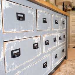 Large Industrial/Farmhouse Style Apothecary Chest Of Drawers - thumbnail 4