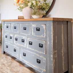 Large Industrial/Farmhouse Style Apothecary Chest Of Drawers - thumbnail 3