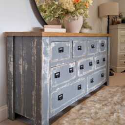 Large Industrial/Farmhouse Style Apothecary Chest Of Drawers - thumbnail 2