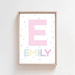 Set Of 6 Girls Nursery Prints, Rainbow Wall Art, Bedroom Decor, Quotes, Art - thumbnail 3