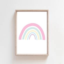 Set Of 6 Girls Nursery Prints, Rainbow Wall Art, Bedroom Decor, Quotes, Art - thumbnail 2