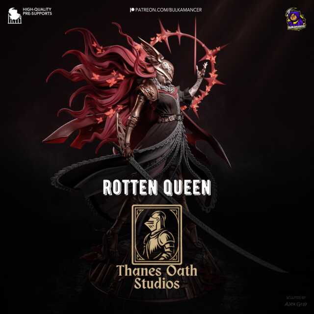 Rotten Queen - Cursed Valkyrie Souls-Like Dark Fantasy Malenia Resin Figure 16K - image 1