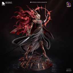 Rotten Queen - Cursed Valkyrie Souls-Like Dark Fantasy Malenia Resin Figure 16K - thumbnail 2