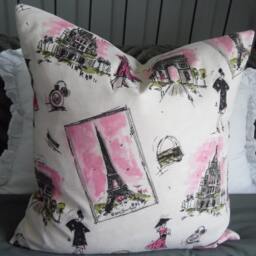 Tres Chic Black.pink.green.natural Pillow Cover.slipcover.toss Pillow.throw Pillow.gift For Her.paris.accent Pillows.world Travel.travel - thumbnail 3
