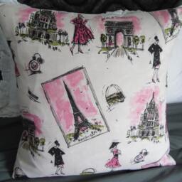 Tres Chic Black.pink.green.natural Pillow Cover.slipcover.toss Pillow.throw Pillow.gift For Her.paris.accent Pillows.world Travel.travel - thumbnail 4