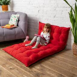 Custom Floor Pillow, Cushion, Water Repellent Sofa, Velvet Seat Couch, Large French Cushion - thumbnail 4