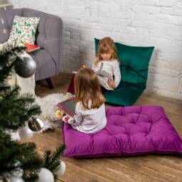 Custom Floor Pillow, Cushion, Water Repellent Sofa, Velvet Seat Couch, Large French Cushion - thumbnail 2