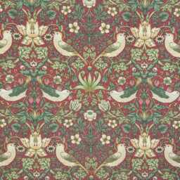 Outdoor Cushion Cover 28 Sizes William Morris Strawberry Thief Crimson Handmade Nature Leaf Gift Waterproof Conservatory Birds - thumbnail 2