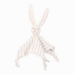 Wool Linen Rabbit Baby Lovey - Knotted Comforter, Newborn Gift - thumbnail 2
