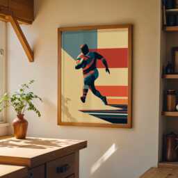 Rugby Wall Art Print - Modern Sports Illustration Poster Union Artwork Bold Graphic D??cor Gift For Fan - thumbnail 3