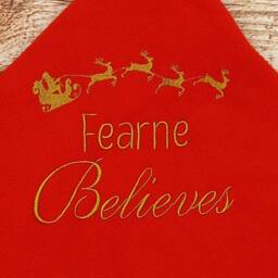 Personalised Christmas Blanket, Embroidered Baby Child's Father Shawl, Xmas Gift, Believe in Santa - thumbnail 2