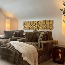 Pine Wood Mosaic Wall Art Modern Nordic Decor - thumbnail 4