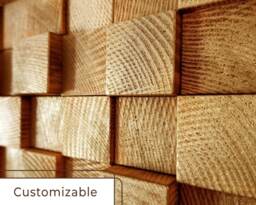 Pine Wood Mosaic Wall Art Modern Nordic Decor