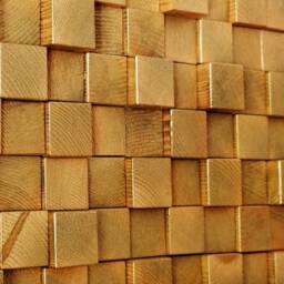 Pine Wood Mosaic Wall Art Modern Nordic Decor - thumbnail 2