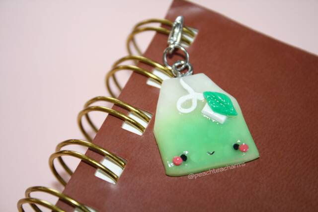 Matcha Green Tea Bag Charm Kawaii Planner Charm - image 1