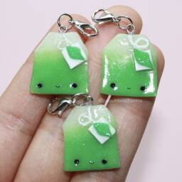 Matcha Green Tea Bag Charm Kawaii Planner Charm - thumbnail 4