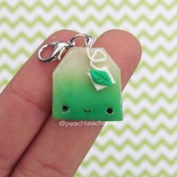 Matcha Green Tea Bag Charm Kawaii Planner Charm - thumbnail 2