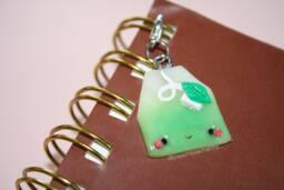 Matcha Green Tea Bag Charm Kawaii Planner Charm - thumbnail 1