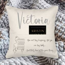 Adult Reading Pillow, Personalised Book Cushion, Birthday Gift For Lovers, Reading Gifts Women, Book Themed Gifts, Book Cushion Mum - thumbnail 3