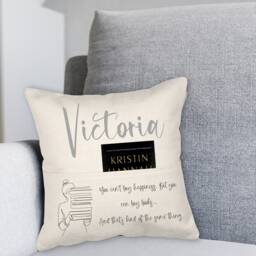 Adult Reading Pillow, Personalised Book Cushion, Birthday Gift For Lovers, Reading Gifts Women, Book Themed Gifts, Book Cushion Mum - thumbnail 2