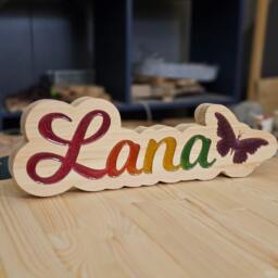 Personalized Name Lamp For Nursery Room, Custom Led Kids Bedroom Decor, Baby Shower Gift, Night Light Sign Children - thumbnail 3