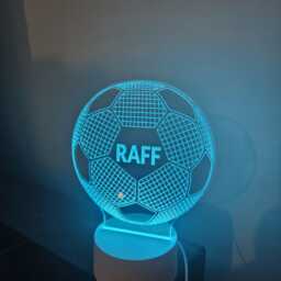 Personalised Football Lamp, Custom Name Led Night Light, Boys Bedroom Decor - thumbnail 2
